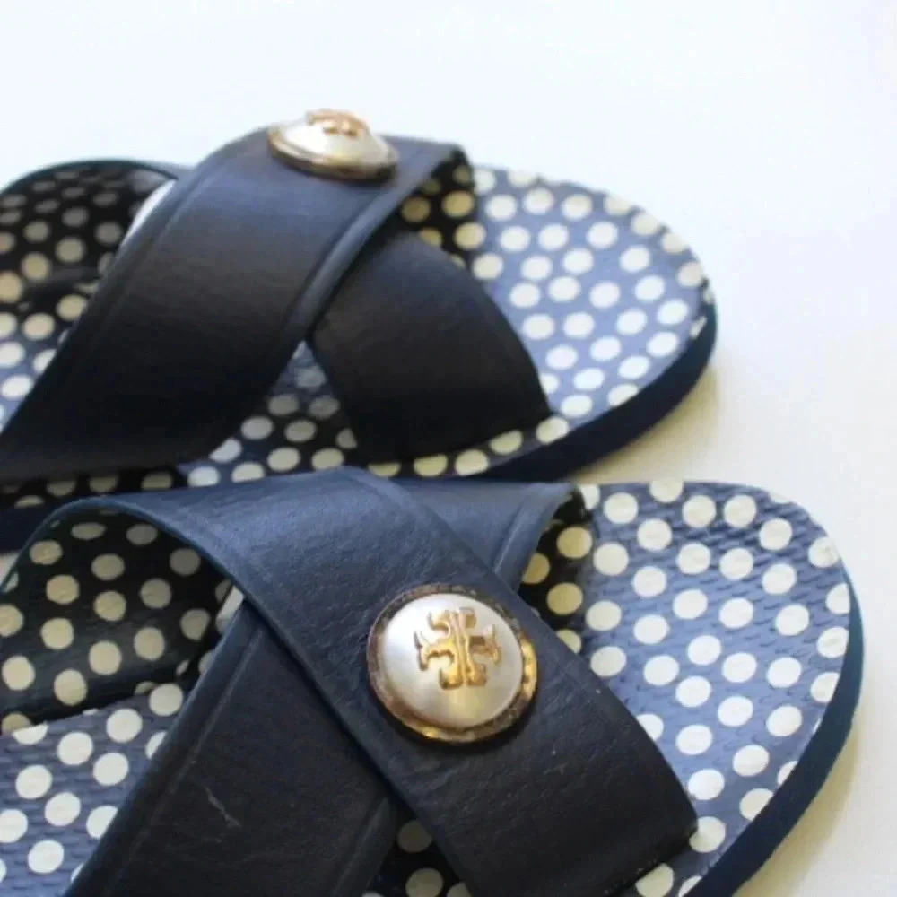 Tory Burch Black and White Sandals - Picture 9 of 16